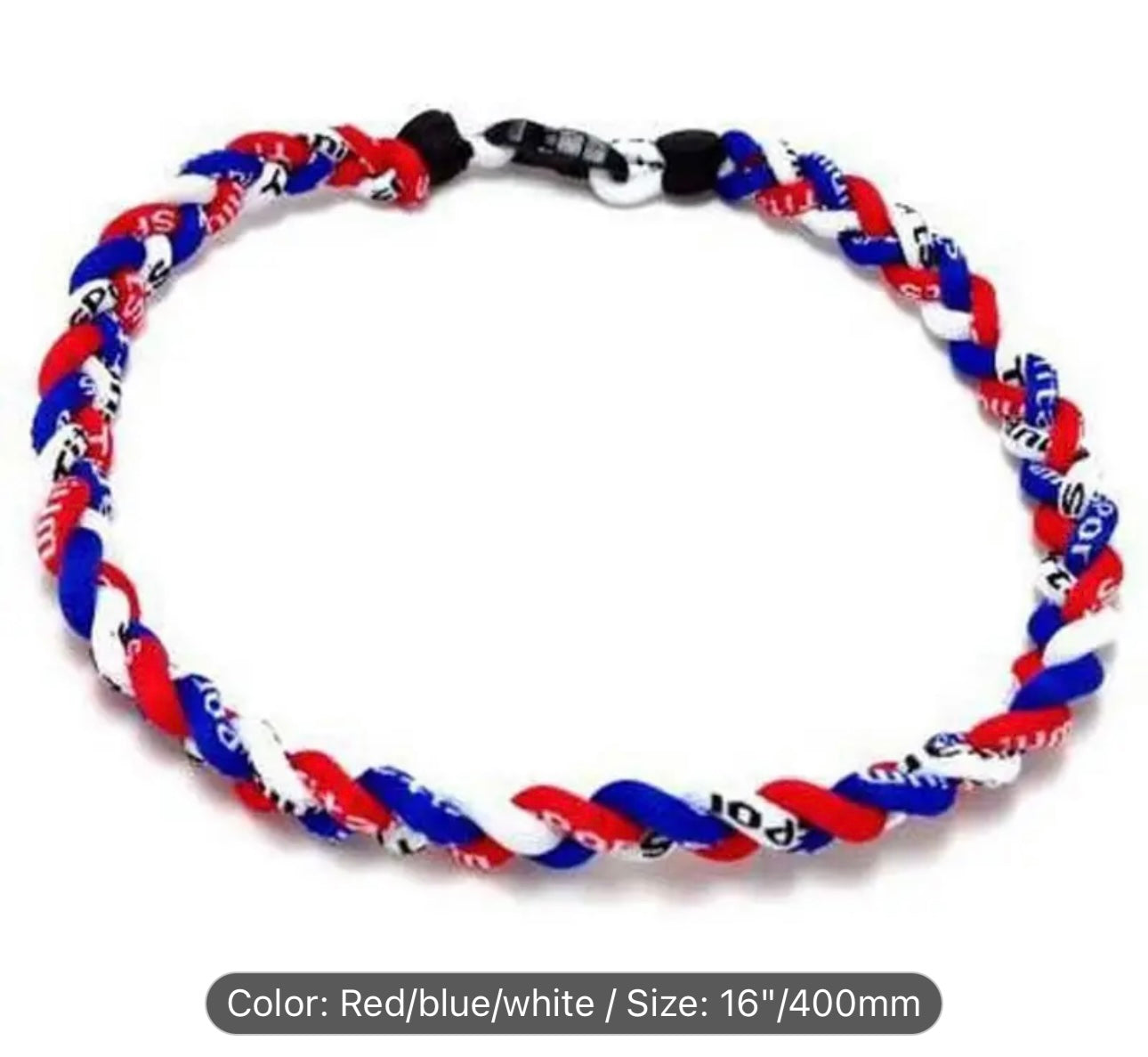 Baseball Necklace - red white and blue