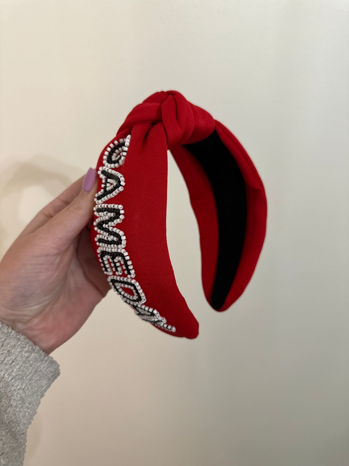 Red Baseball Headband