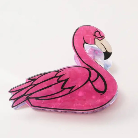 Flamingo hair clip