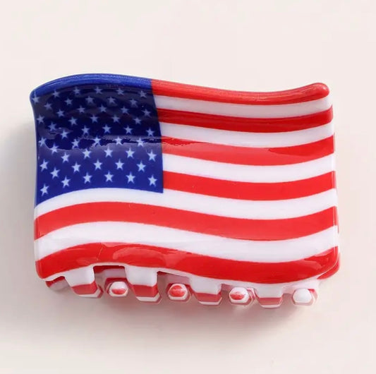 American Flag hair clip