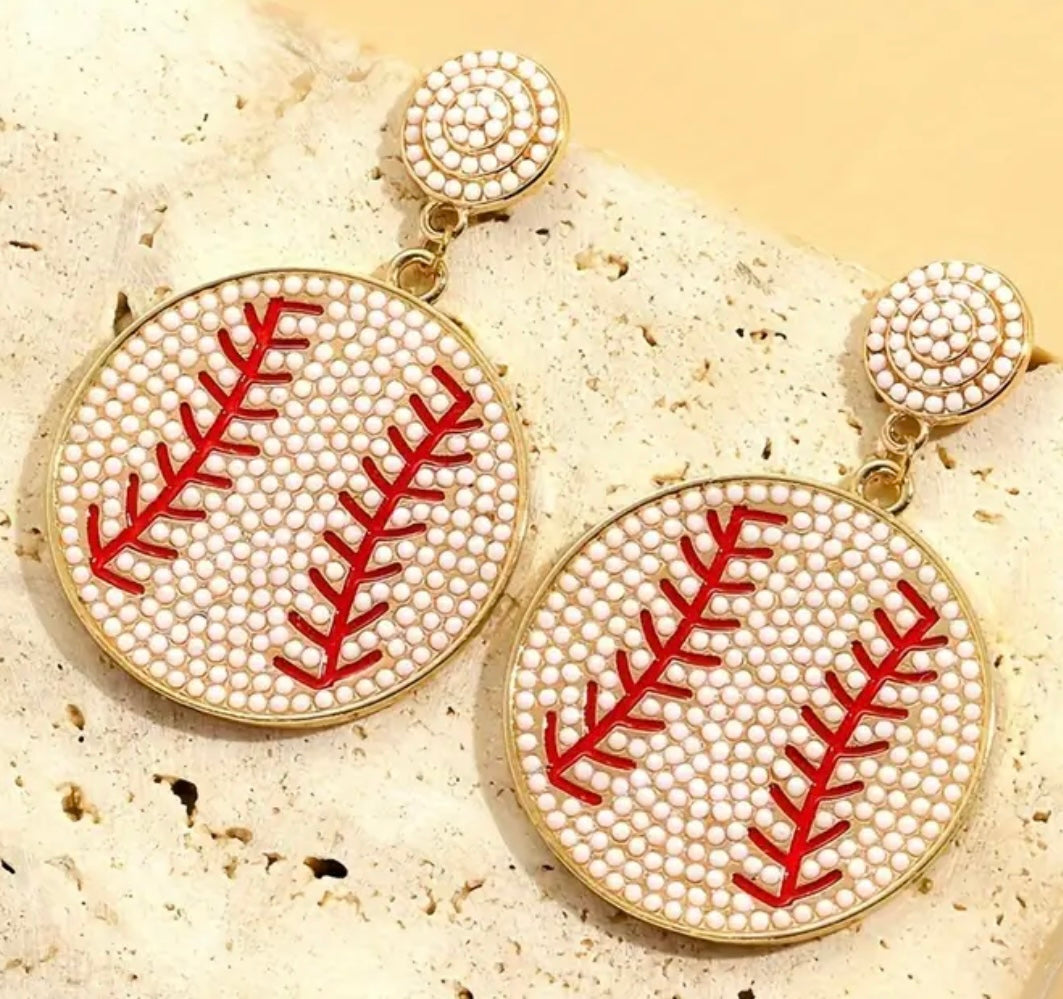 Baseball Bling earrings