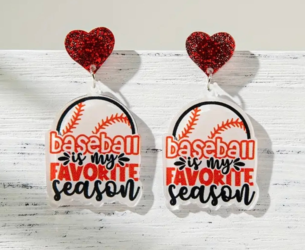 Baseball Season earrings