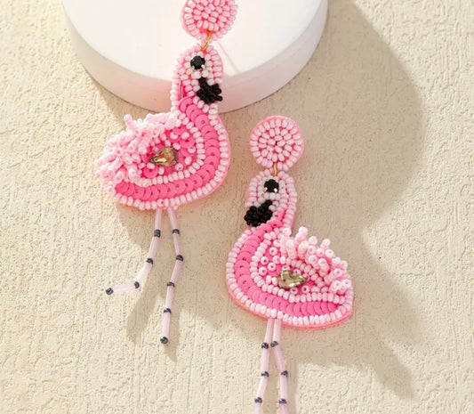 Light Pink Flamingos earrings