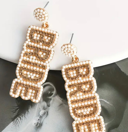 Beaded Bride earrings