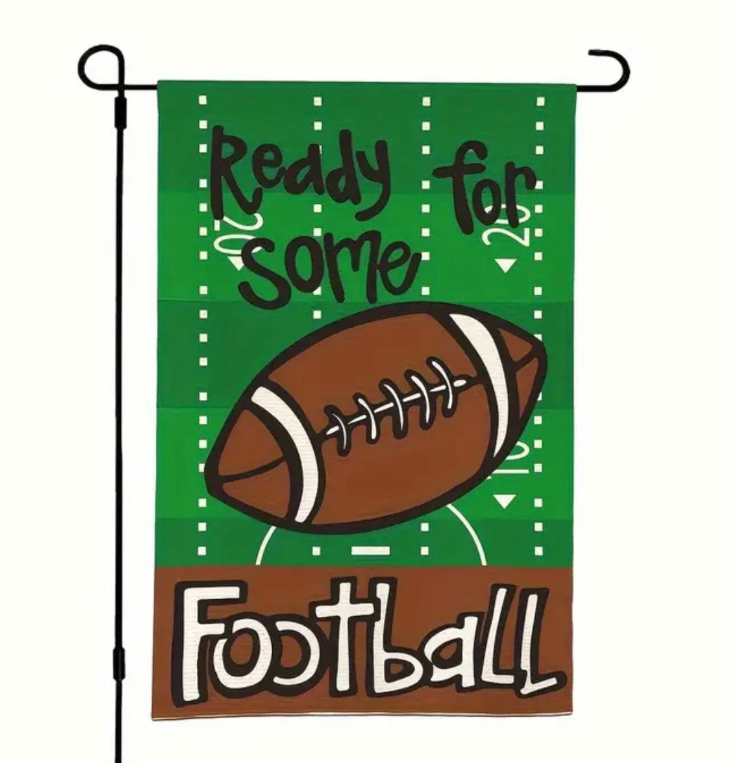 Ready for Football garden flag