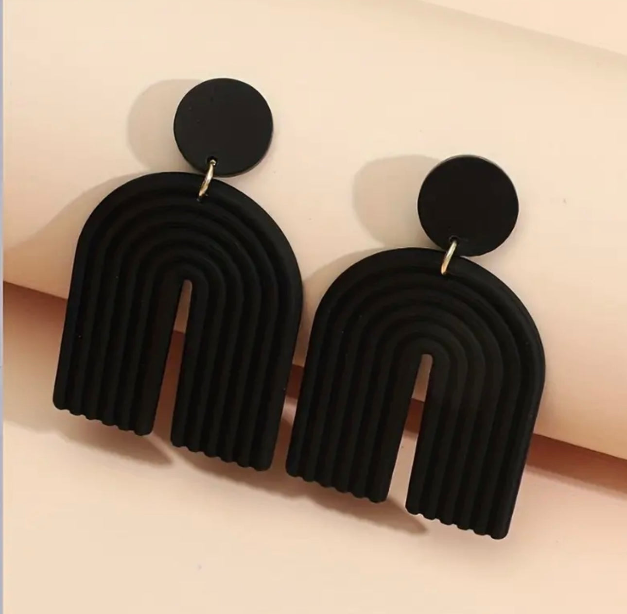 Black Arch Earrings