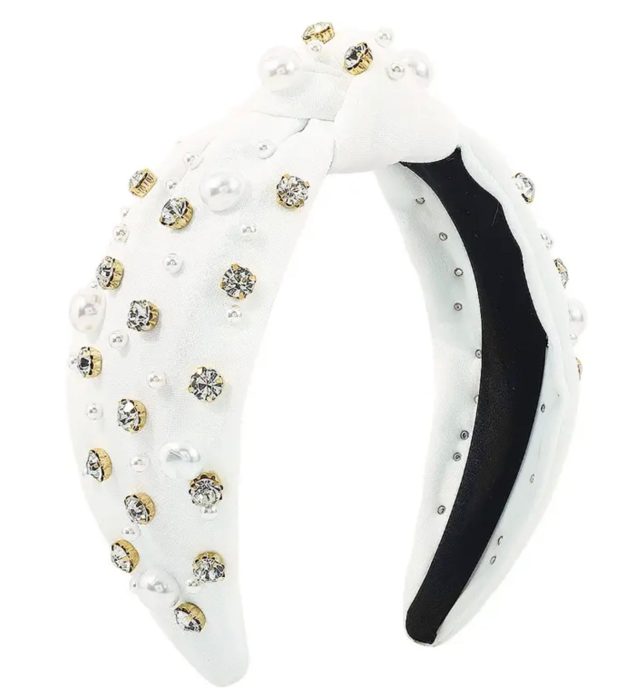 Diamond and Pearl Headband - white