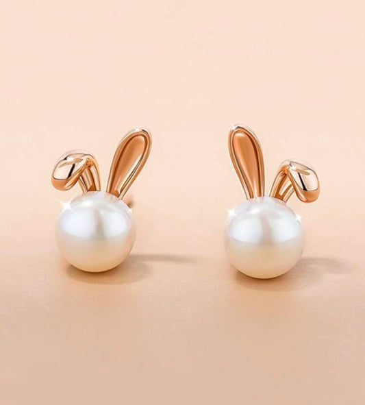 Pearl Bunny Studs