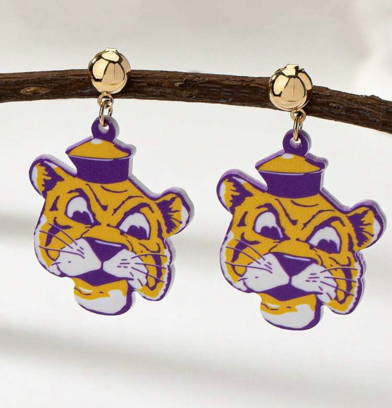 LSU Mike Earrings