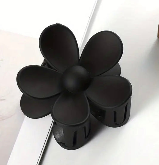 Big Flower Hairclip - black