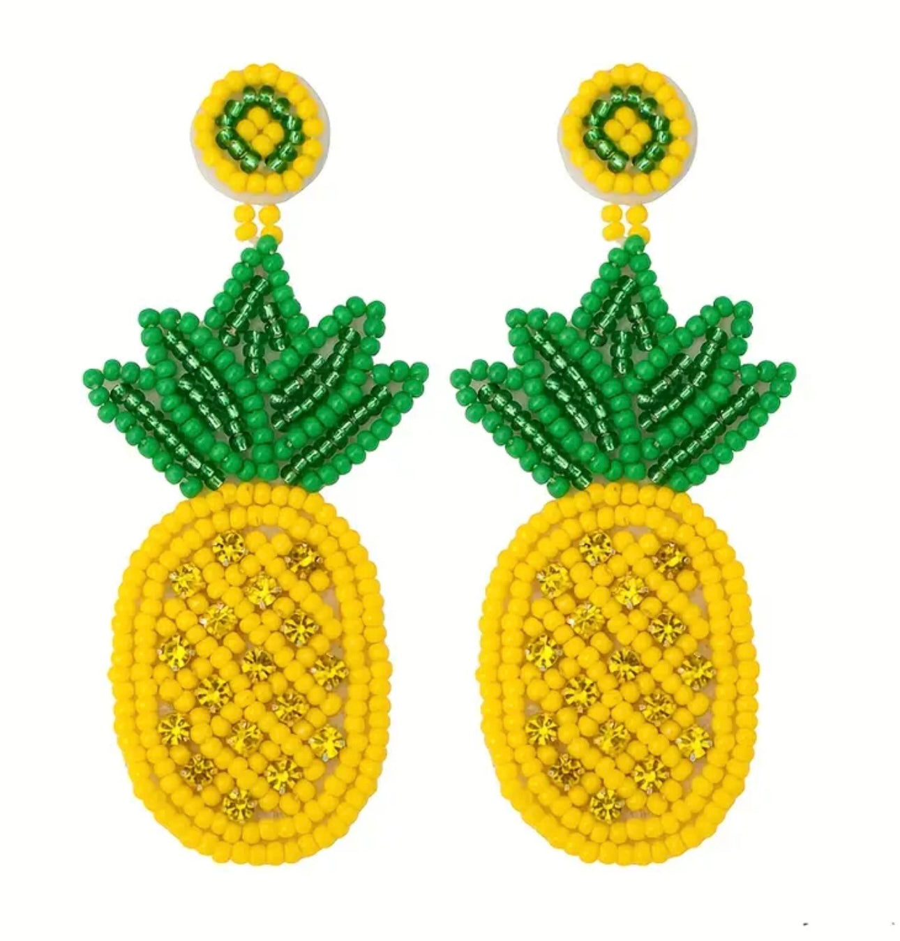 Beaded Pineapple Earrings